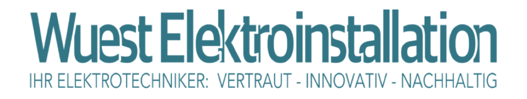 Logo-Schrift Wuest Elektroinstallation